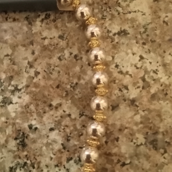 Claire's Gold and Silver Beaded Bracelet - Picture 1 of 3